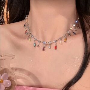 Elegant Multicolor Crystal Necklace